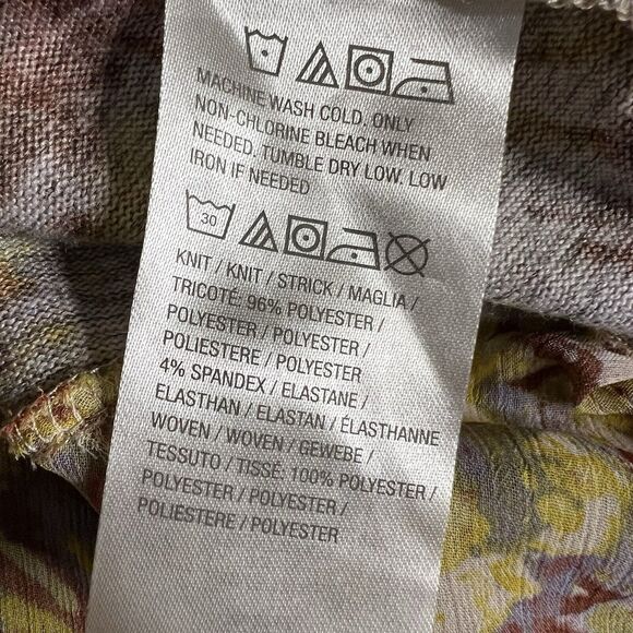 3/$30 Logo‎ By Lori Goldstein Sweater Knit Chiffon Vest XL Multicolor Tie Waist - Picture 7 of 10